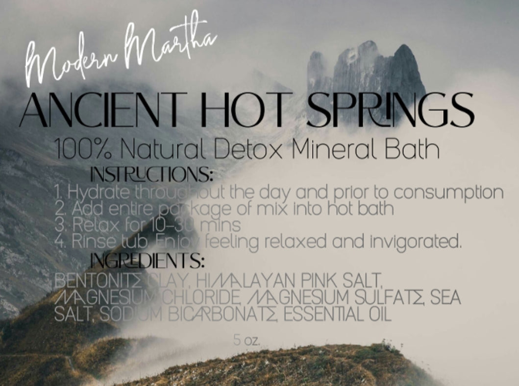 Ancient Hot Spring 100% Natural Detox Mineral Bath